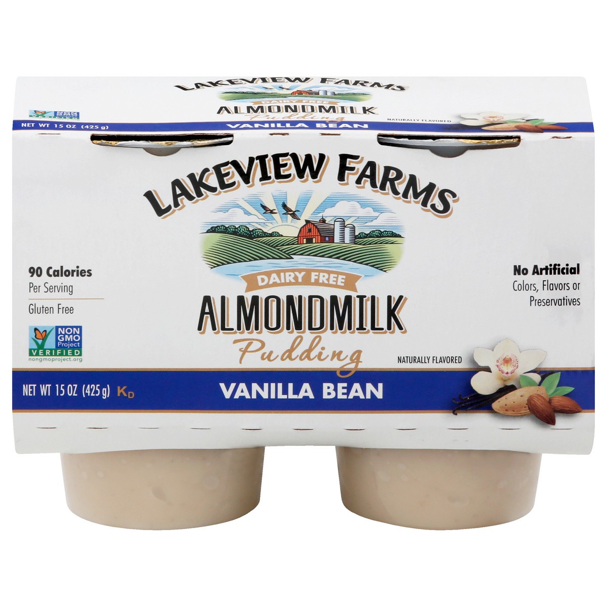 slide 1 of 9, Lakeview Farms Almond Milk Dairy Free Vanilla Bean Pudding 4 ea, 4 ct