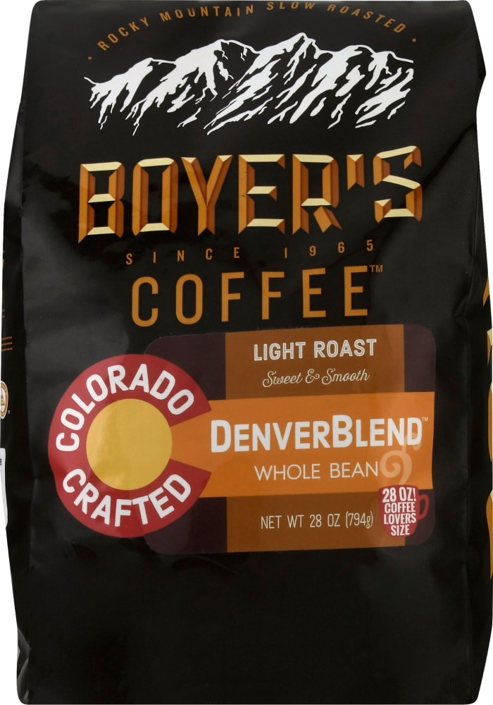 slide 1 of 8, Boyer's Denver Blend Whole Bean Coffee, 28 oz