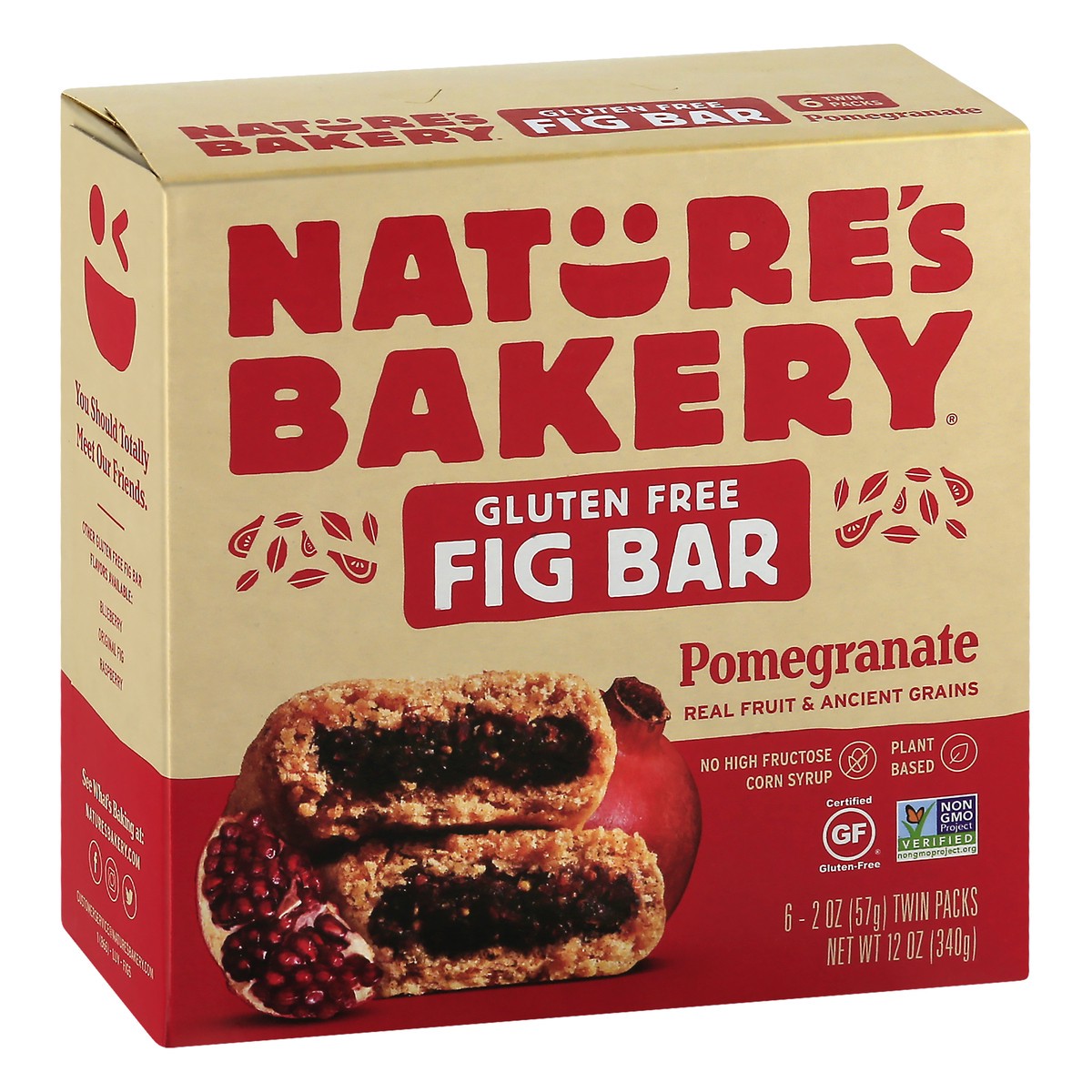 slide 3 of 9, Nature's Bakery Pomegranate Gluten Free Fig Bars, Snack Bars, 6 Ct, 6 ct; 2 oz