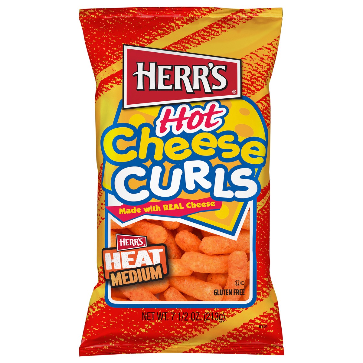 slide 1 of 7, Herr's Hot Cheese Curls - 7.5 oz, 8.5 oz