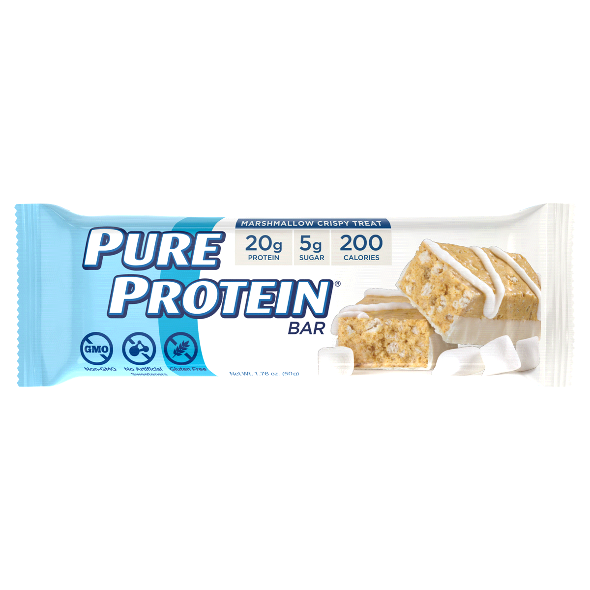 slide 1 of 1, Pure Protein Marshmallow Crispy Treat Bar, 1.76 oz