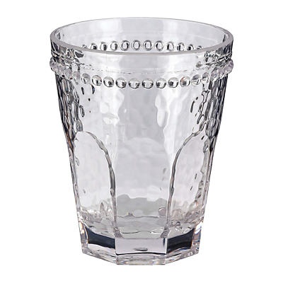 slide 1 of 1, Haven & Key Clear Melamine Spring Beaded Double Old-Fashion Cup, 1 ct