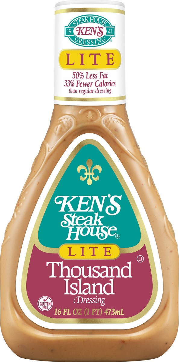 slide 7 of 9, Ken's Steak House Lite Thousand Island Dressing 16 fl oz, 16 fl oz