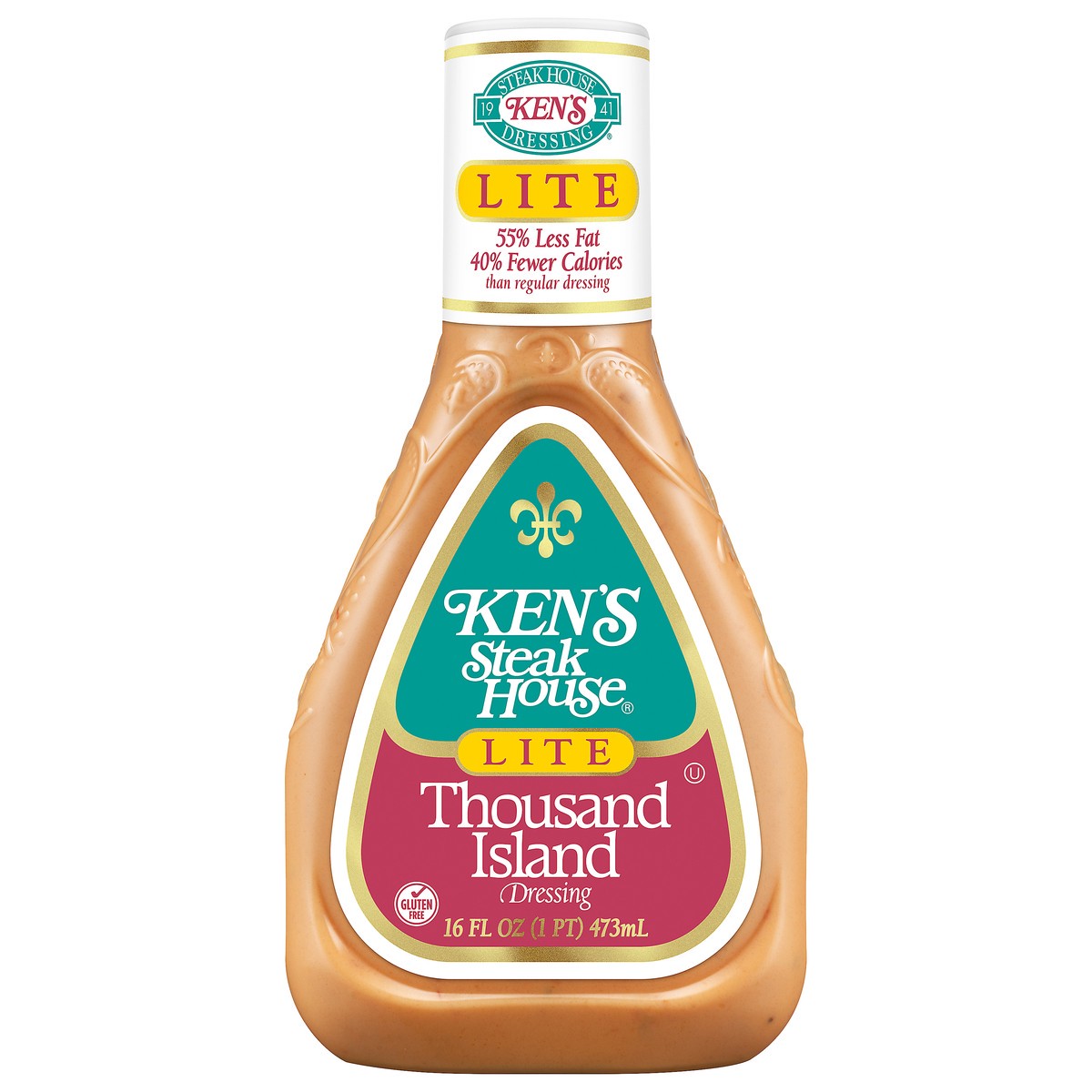 slide 1 of 9, Ken's Steak House Lite Thousand Island Dressing 16 fl oz, 16 fl oz