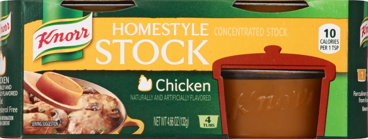 slide 1 of 12, Knorr Homestyle Chicken Concentrated Stock 4 ea, 4 ct; 4.66 oz