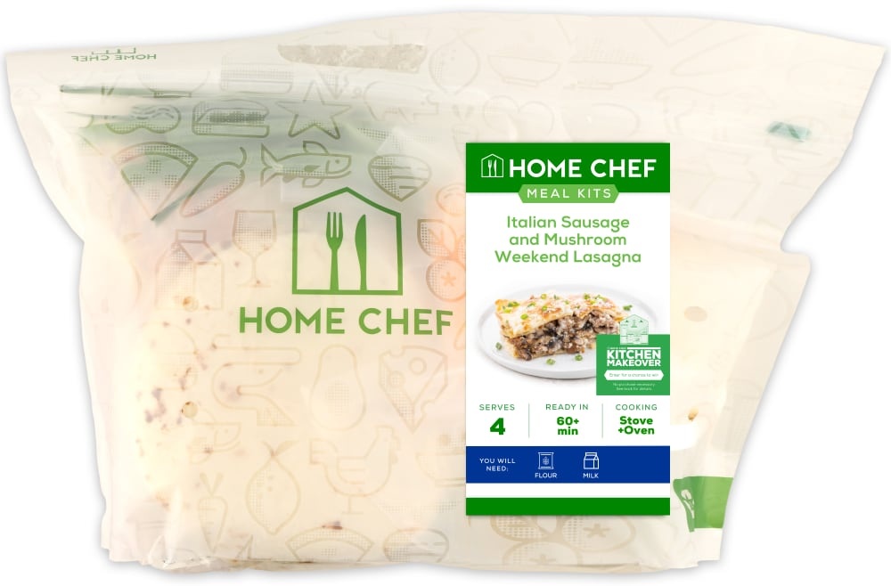 slide 1 of 1, Home Chef Value Meal Kit Italian Sausage And Mushroom Weekend Lasagna, 46 oz