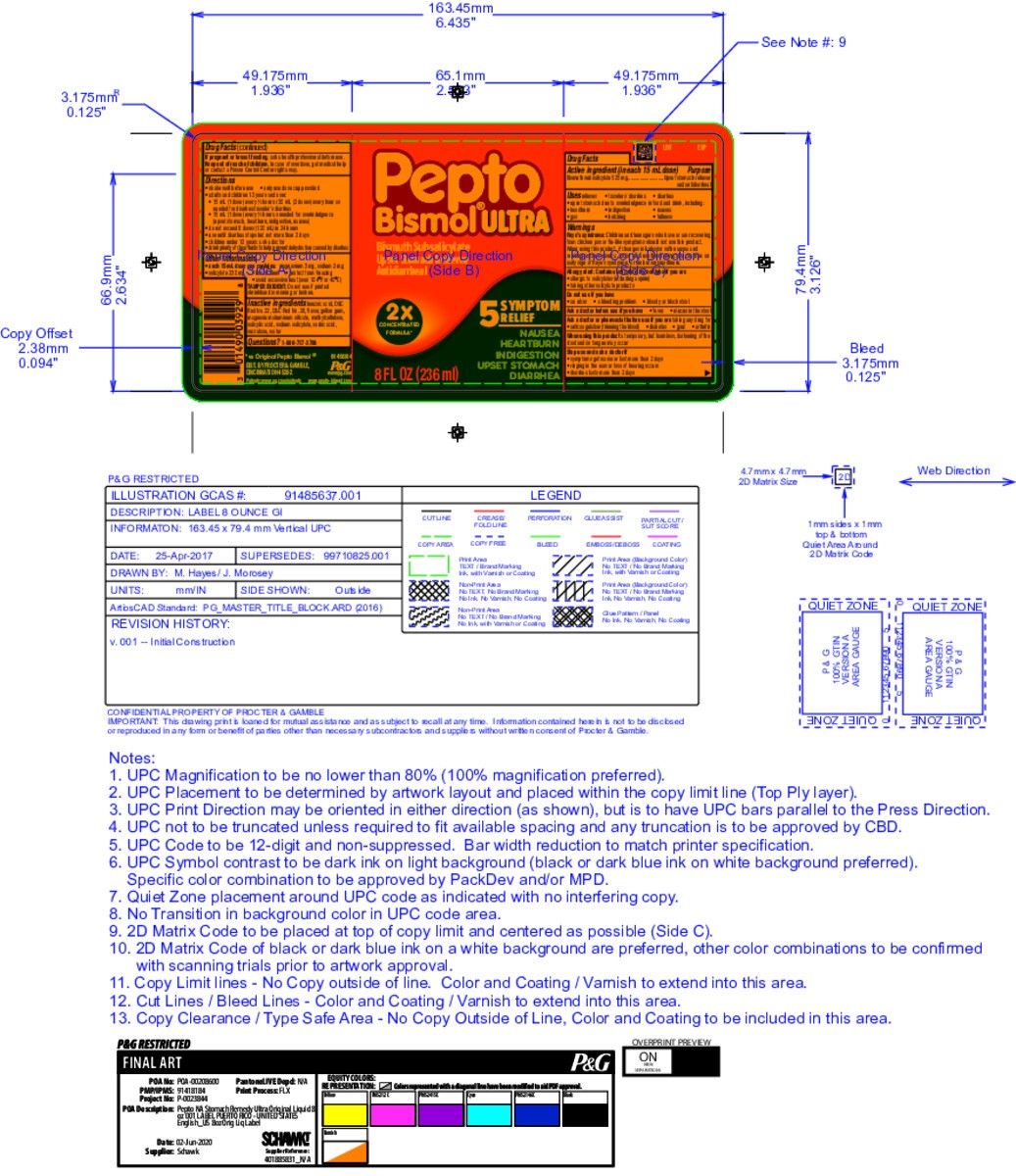 slide 7 of 8, Pepto Bismol Liquid Ultra for Nausea, Heartburn, Indigestion, Upset Stomach, and Diarrhea Relief, Original Flavor 8 oz, 8 fl oz