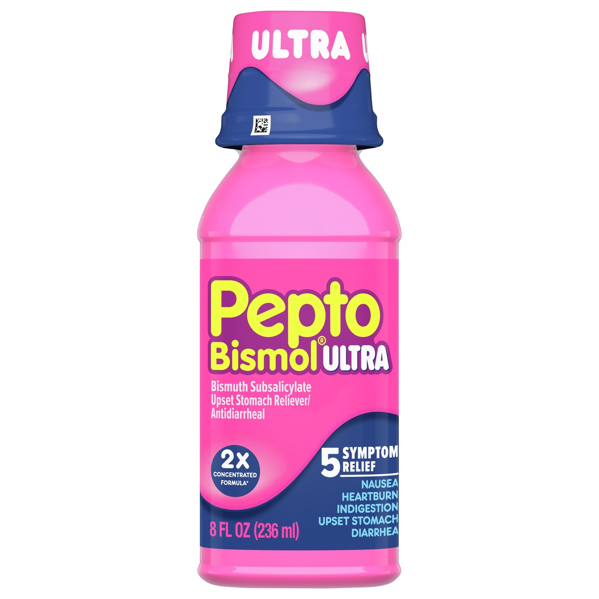 slide 1 of 2, Pepto Bismol Liquid Ultra for Nausea, Heartburn, Indigestion, Upset Stomach, and Diarrhea Relief, Original Flavor 8 oz, 8 fl oz