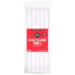 First Street Glass Red Stripe Towel