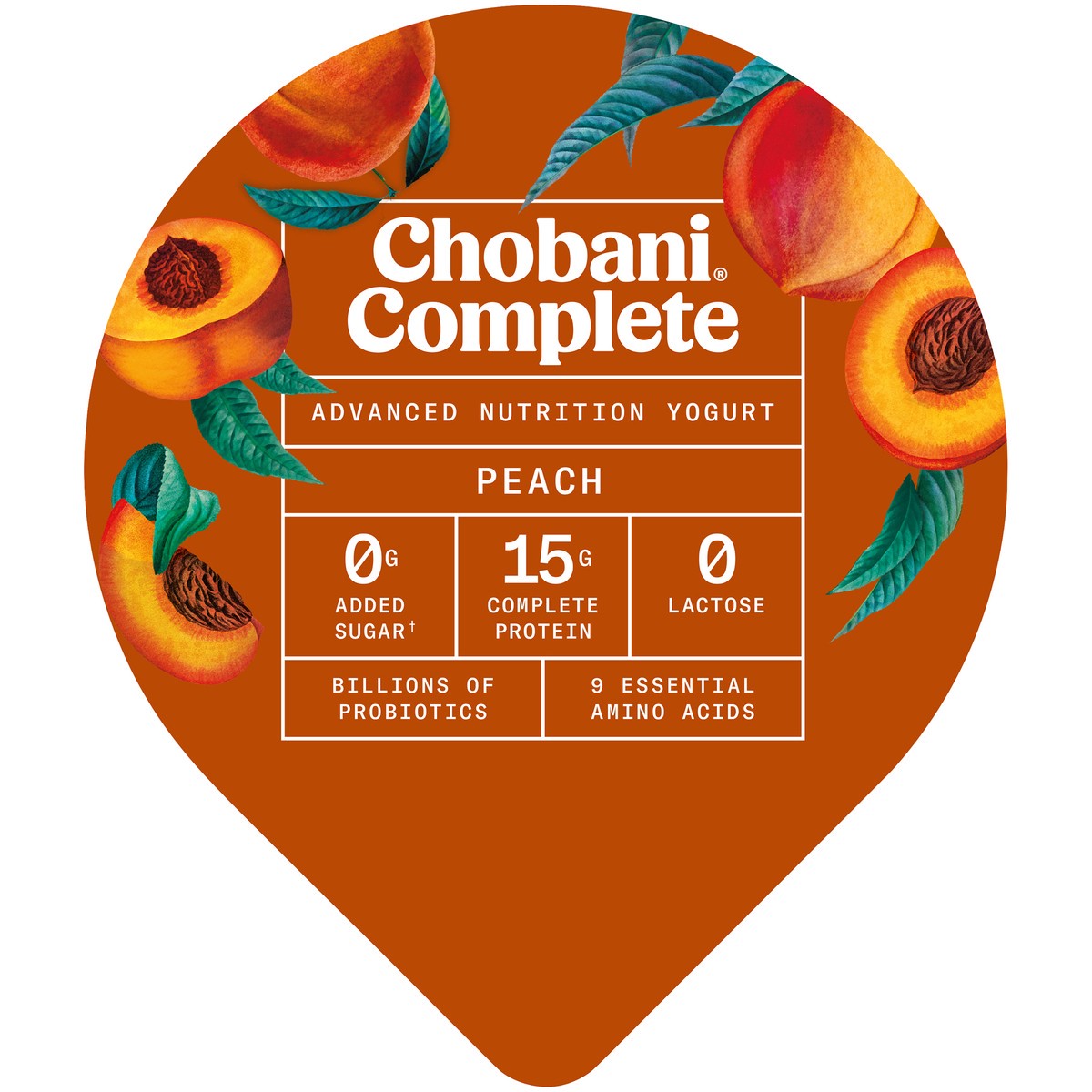 slide 9 of 12, Chobani Complete Greek Yogurt Peach 5.3oz, 5.3 oz