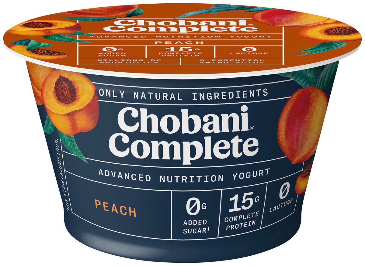 slide 3 of 12, Chobani Complete Greek Yogurt Peach 5.3oz, 5.3 oz