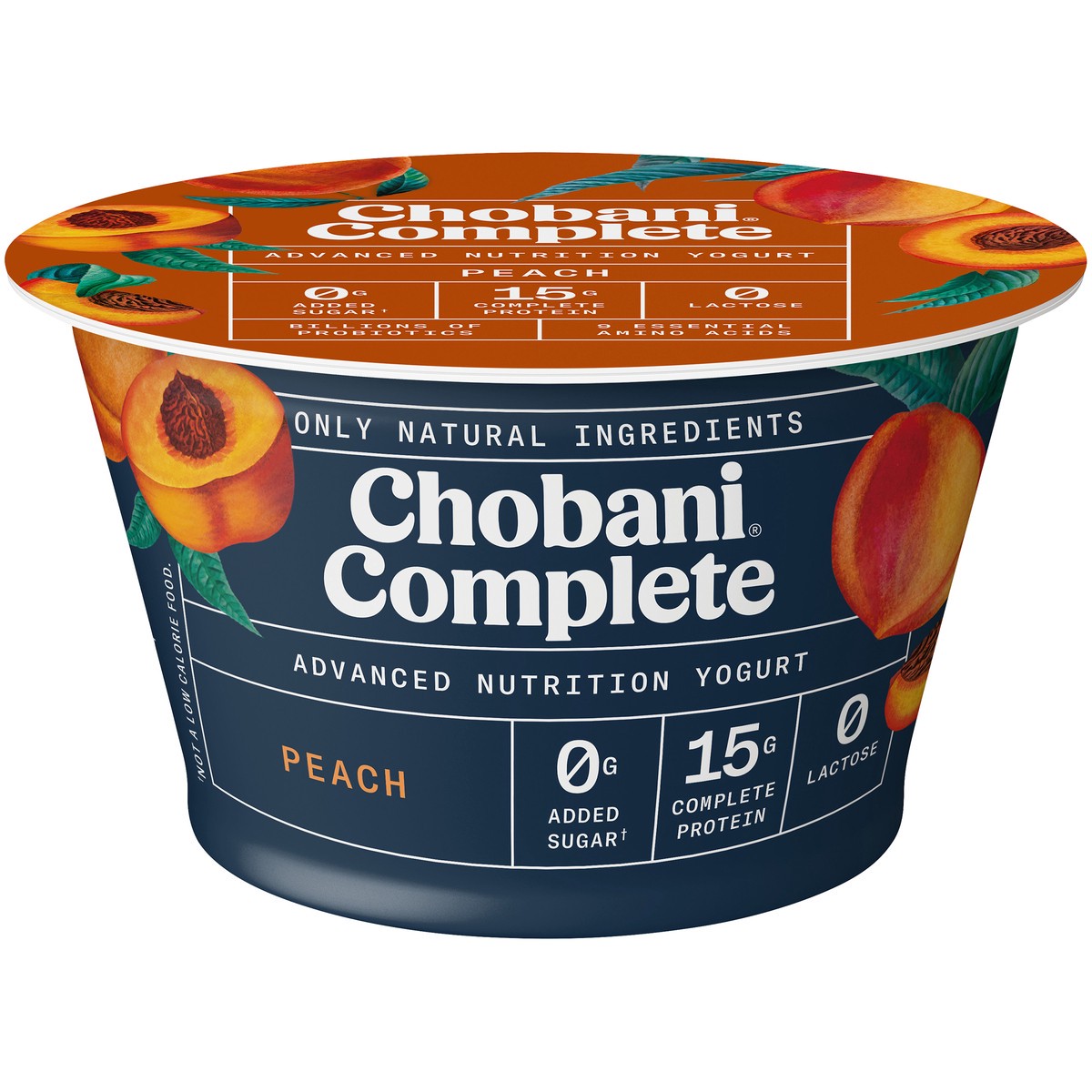 slide 1 of 12, Chobani Complete Greek Yogurt Peach 5.3oz, 5.3 oz