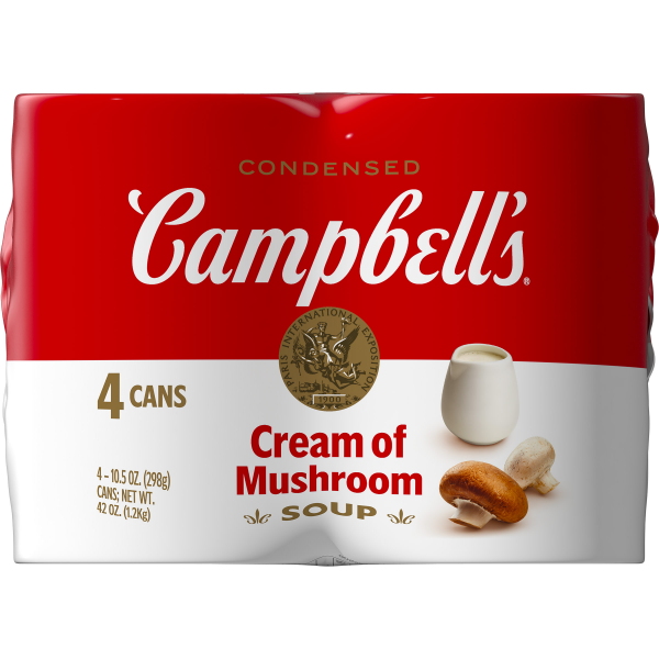 slide 7 of 29, Campbell's Condensed Cream of Mushroom Soup, 4 ct; 10.5 oz
