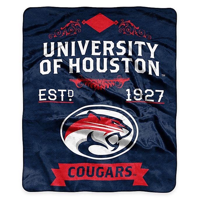 slide 1 of 1, NCAA University of Houston Super Plush Raschel Throw Blanket, 1 ct