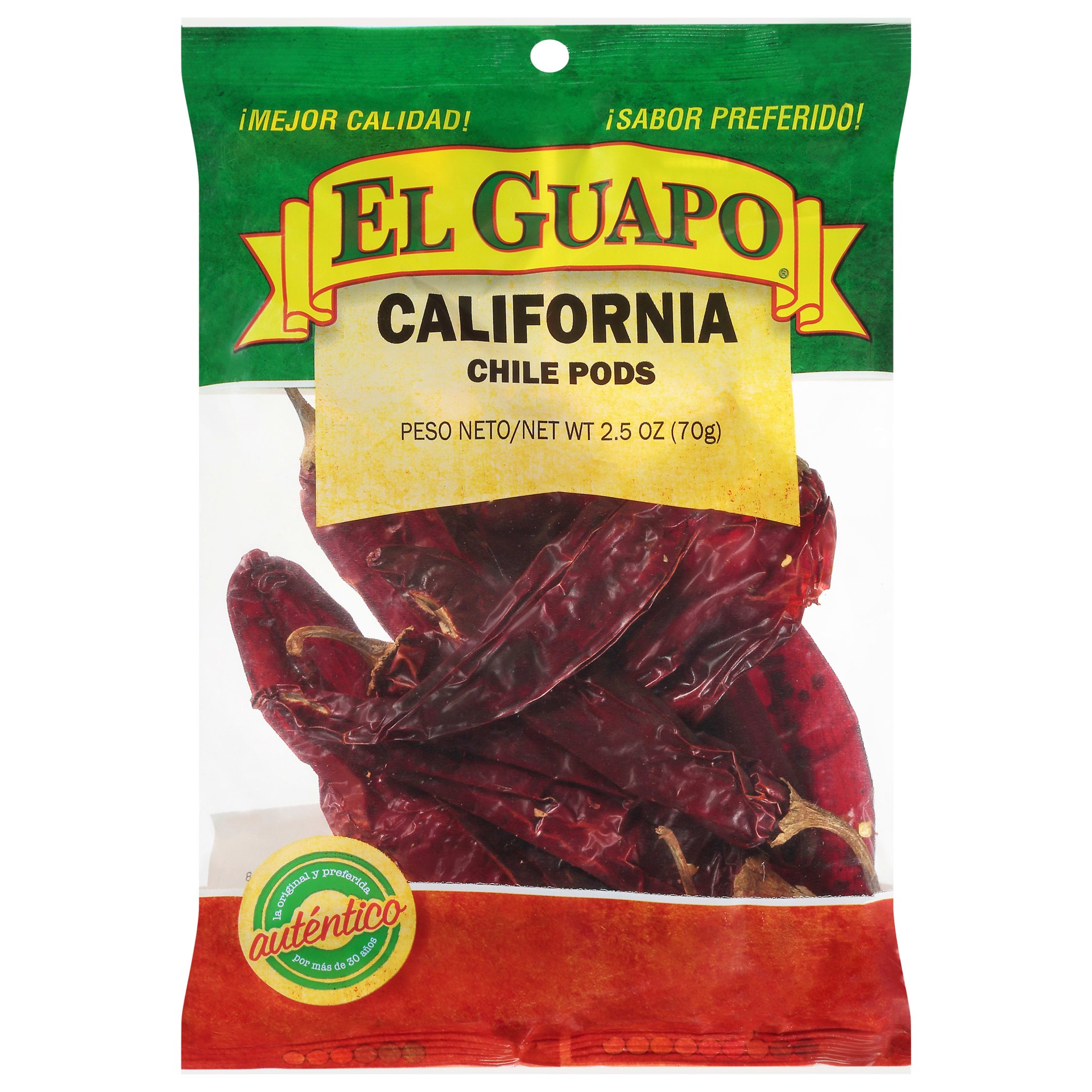 slide 1 of 5, El Guapo Whole California Chili Pods (Chile California Entero), 2.5 oz, 2.5 oz