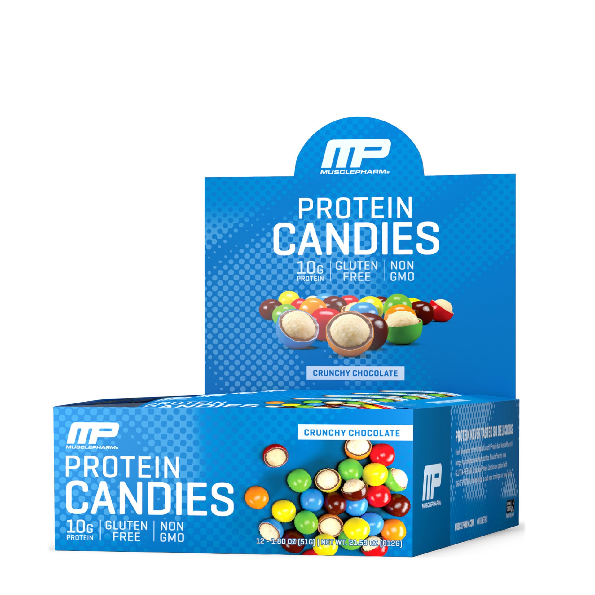 slide 1 of 1, MusclePharm Protein Candies - Crunchy Chocolate, 12 ct