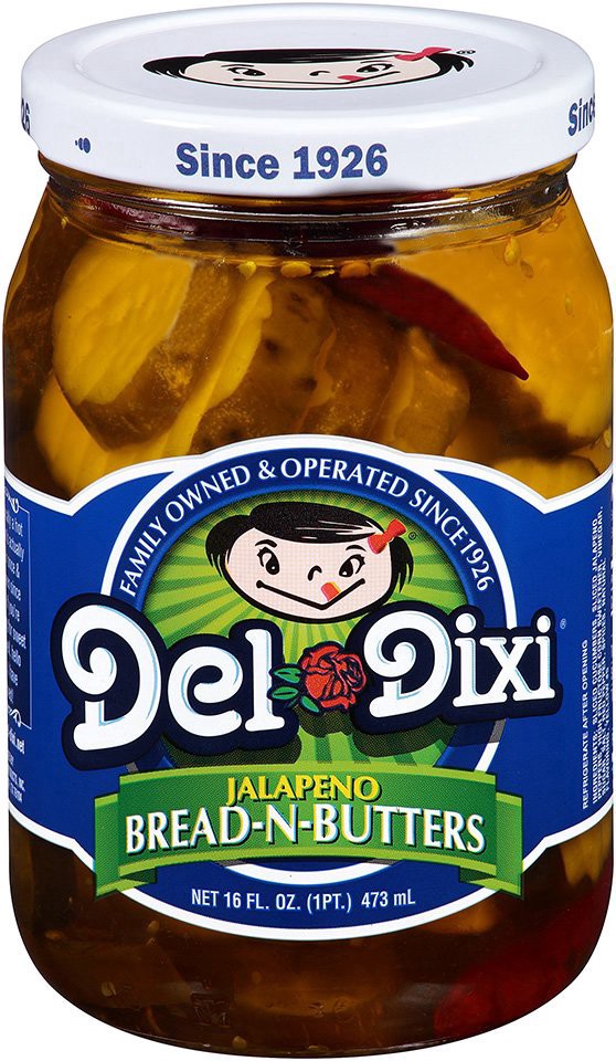 slide 1 of 5, Del-Dixi Del Dixi Jalapeno Bread-N-Butters, 16 oz
