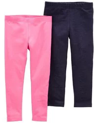 Carter's Carters Baby 2-Pack Pink & Navy Leggings Pink/Navy 6M