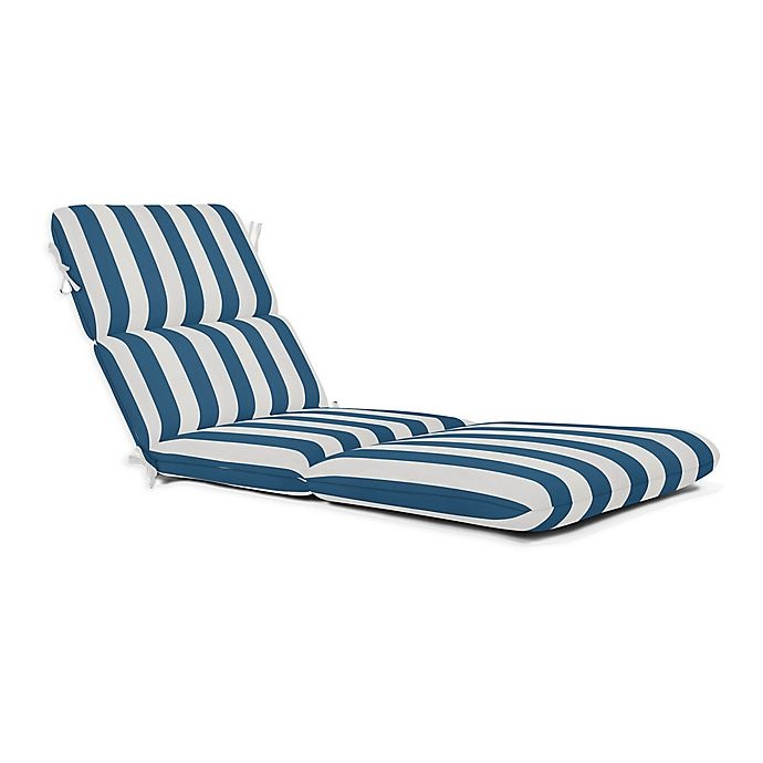 slide 1 of 1, Casual Cushion Stripe Chaise Lounge Cushion - Sunbrella Maxim Regatta, 1 ct