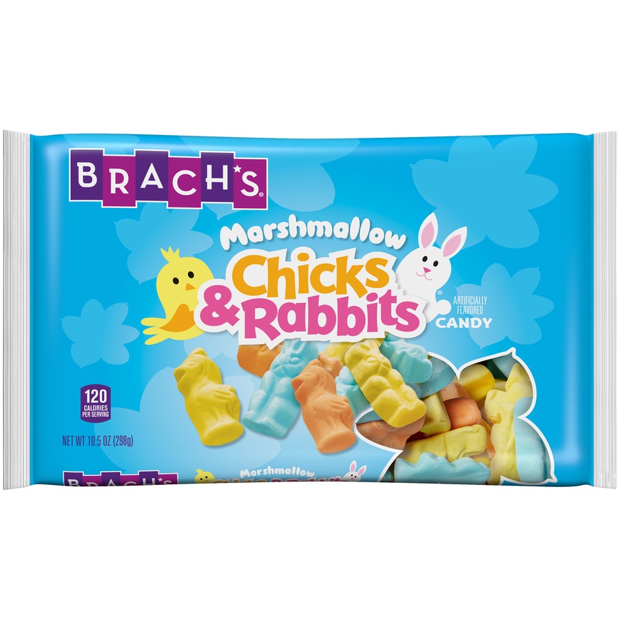 slide 1 of 2, Brach's Chicks & Rabbits Marshmallow Candy, 10.5 oz