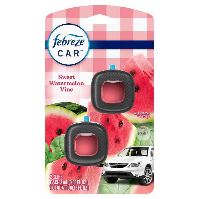 slide 7 of 9, Febreze Car Vent Clip Sweet Watermelon, 2 ct