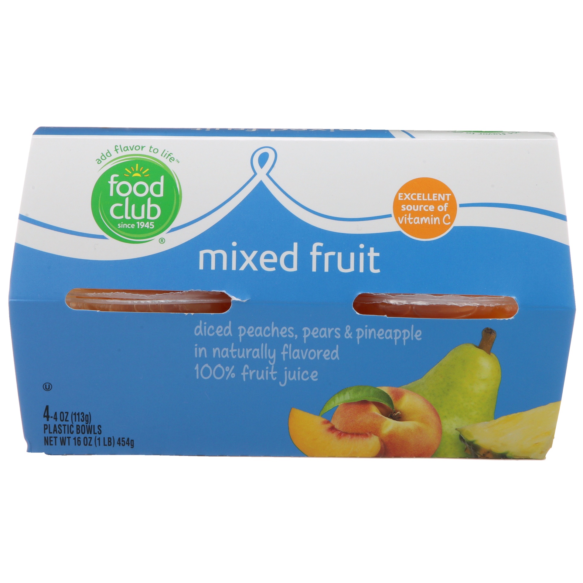 slide 4 of 6, Food Club Fruit Bowls - Mixed Fruit, 4 ct; 4 oz