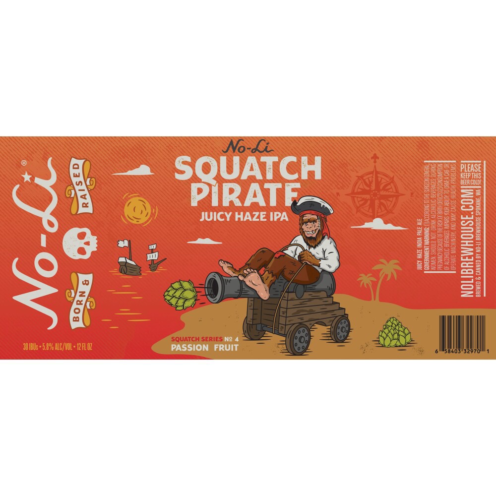 slide 3 of 6, No-Li Squatch Pirate Juicy Haze Ipa, 6 ct; 12 fl oz