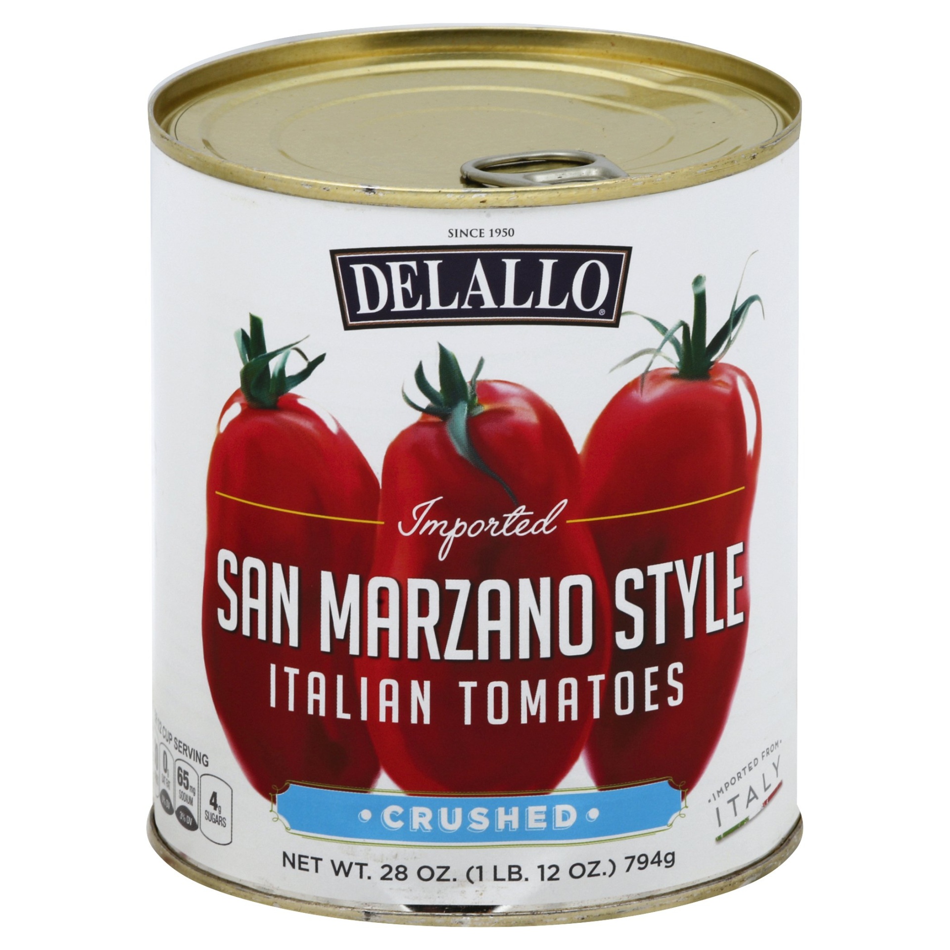 slide 1 of 1, DeLallo San Marzano Style Crushed Italian Tomatoes, 28 fl oz