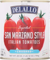 Delallo Crushed San Marzano Style Italian Tomatoes 28 oz