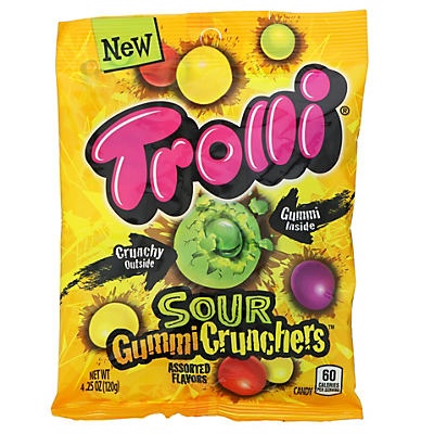 slide 1 of 1, Trolli Sour Gummi Crunchers, 4.25 oz