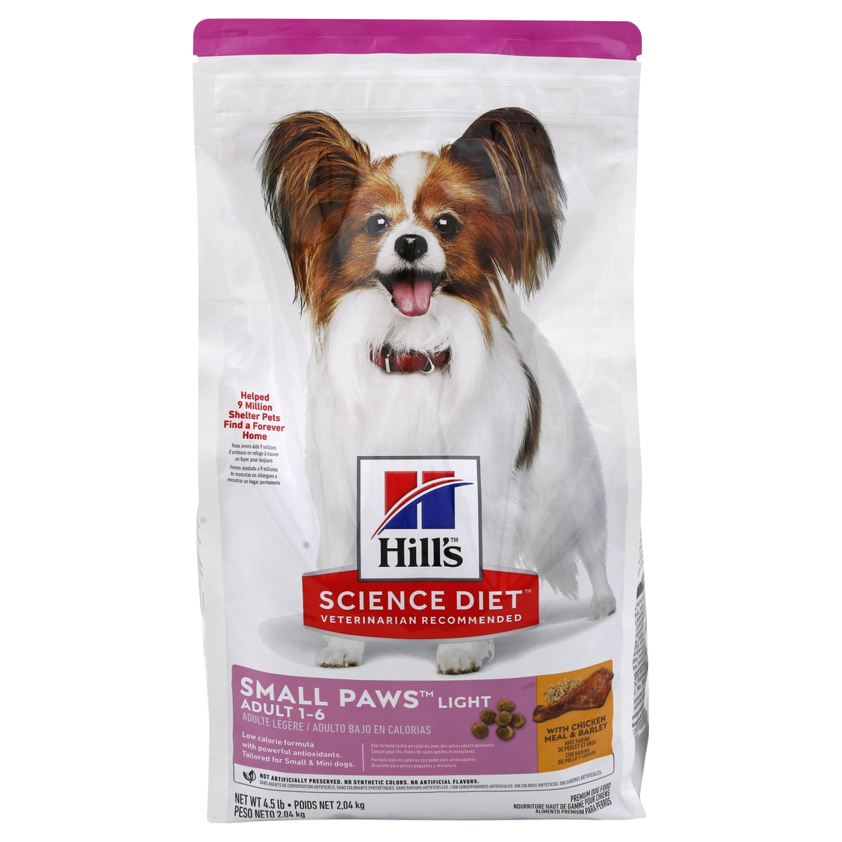 Hill's Science Diet Adult Light Small Paws With Chicken Meal & Barley ...