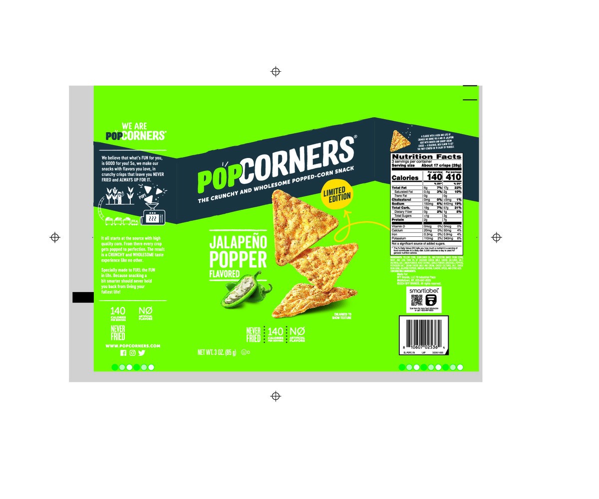slide 4 of 8, Popcorners Jalapeno Popper Single Serve, 3 oz