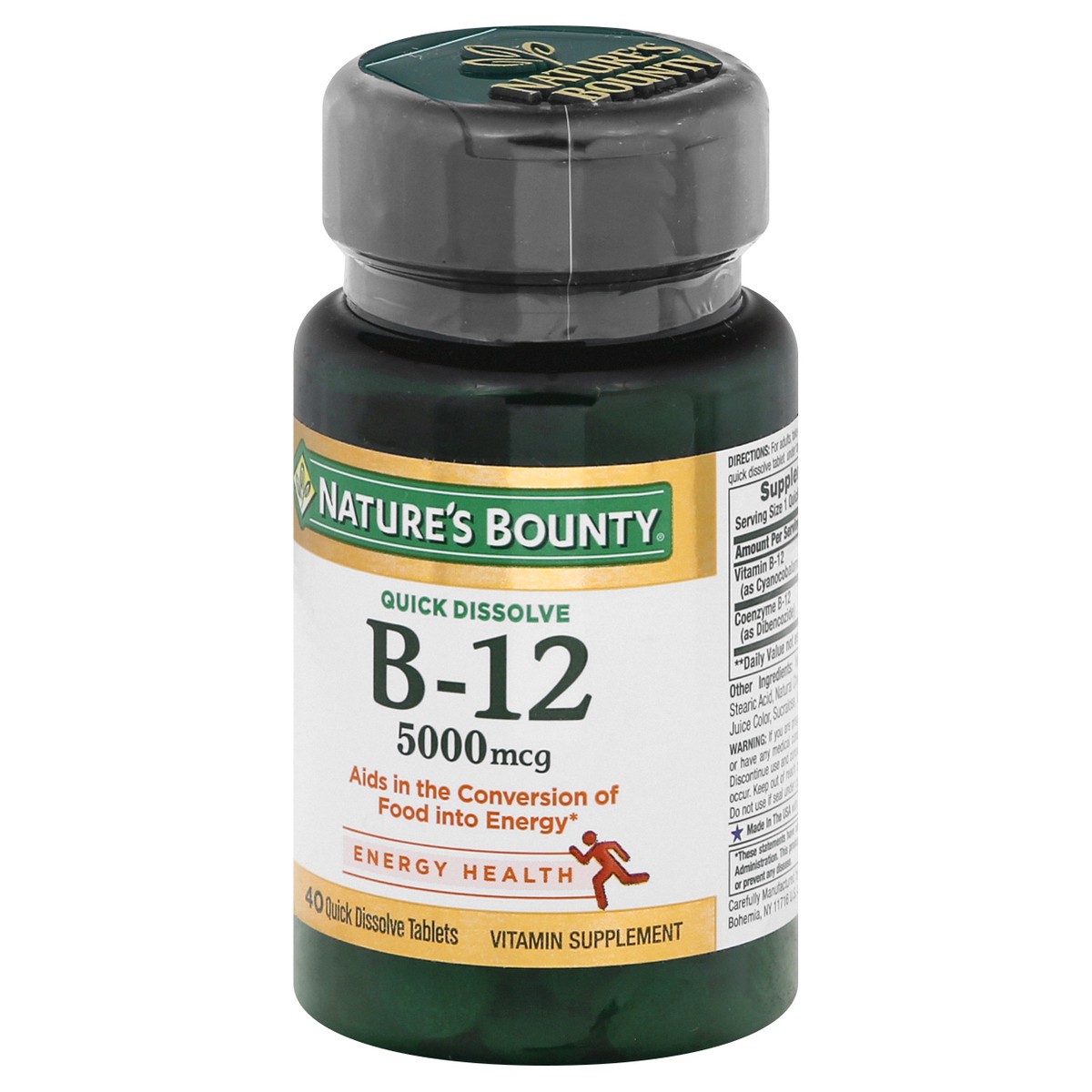 slide 6 of 9, Nature's Bounty Vitamin B12 5,000 mcg Quick Dissolve, 40 ct