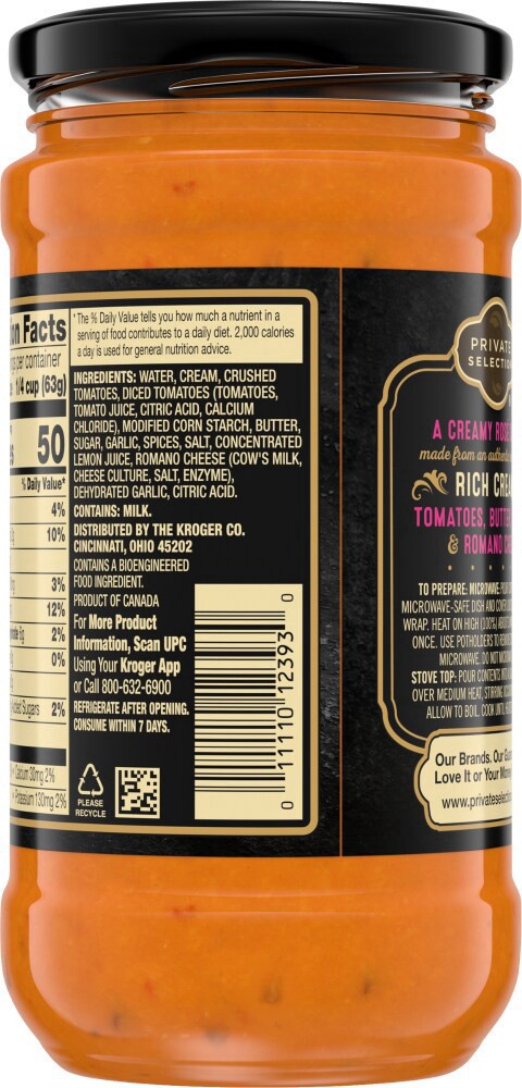 slide 2 of 4, Private Selection Creamy Rose Pasta Sauce - 16 oz, 16 oz