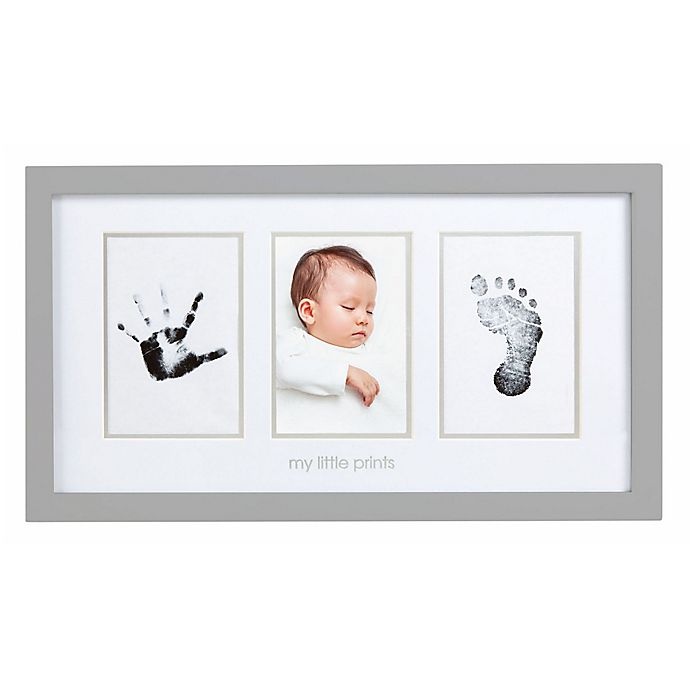 slide 1 of 1, Pearhead Babyprints 3-Opening Picture Frame - White, 4 in x 6 in