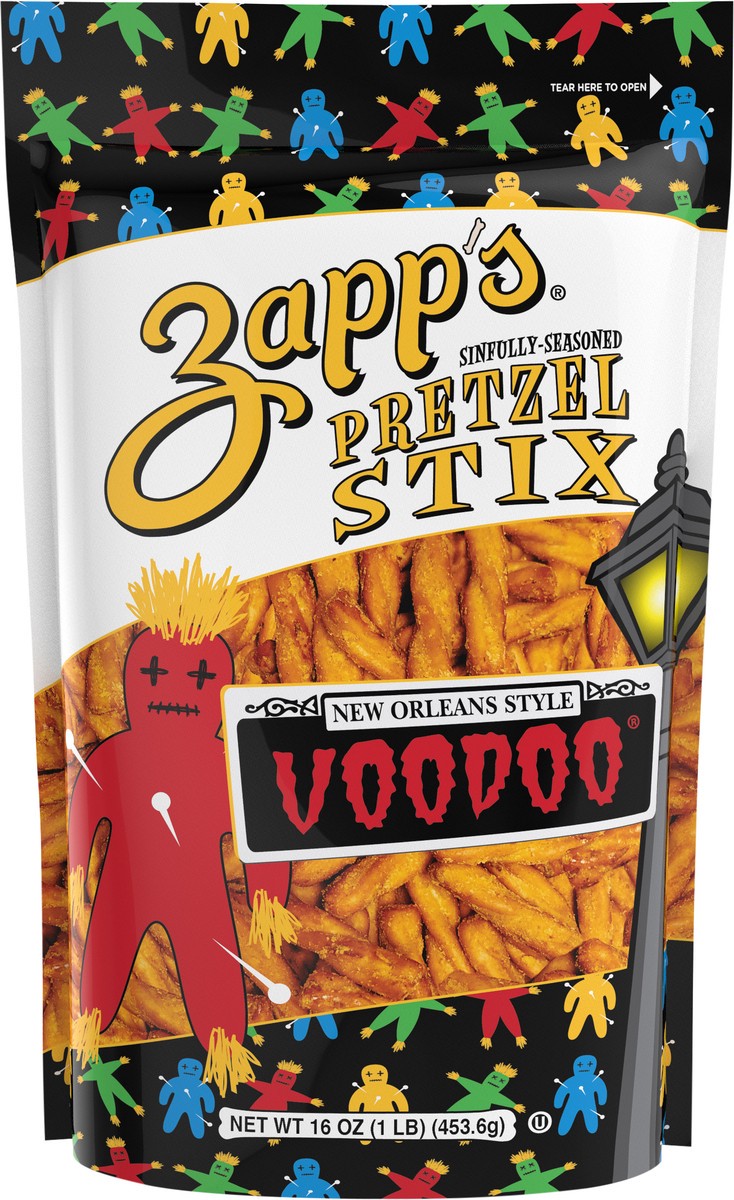 slide 2 of 7, Zapp's New Orleans Style Sinfully-Seasoned Voodoo Pretzel Stix 16 oz, 16 oz