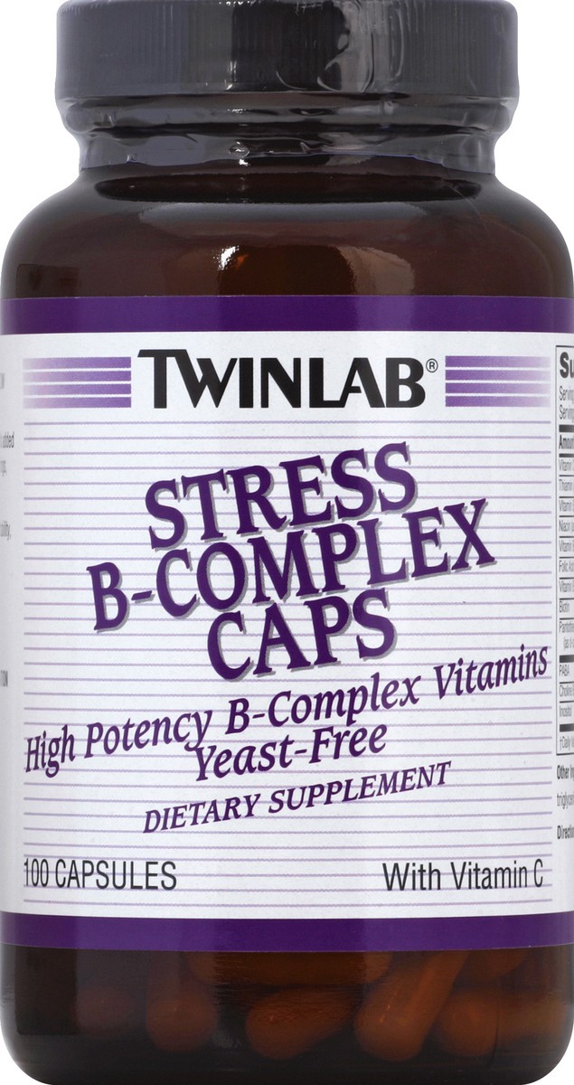 slide 2 of 2, Twinlab Stress B-Complex Caps 100 ea, 100 ct
