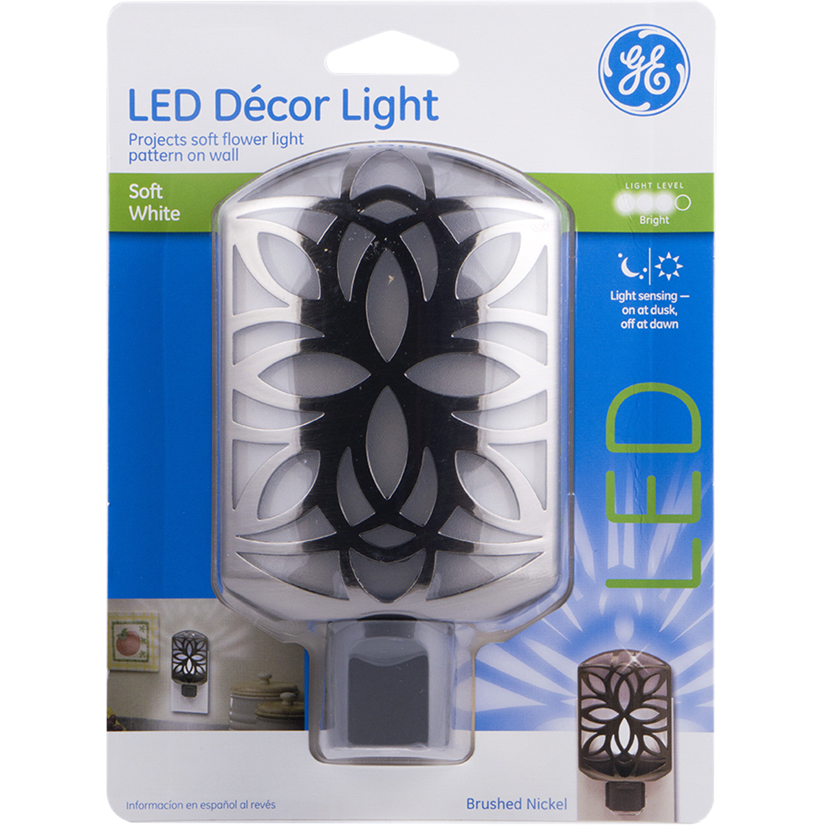 slide 1 of 4, GE LED Décor Night Light, Flower Design, 1 ct