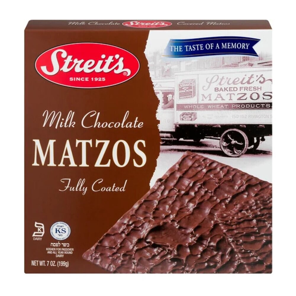 slide 1 of 1, Streit's Matzo Milk Chocolate Coated, 7 oz