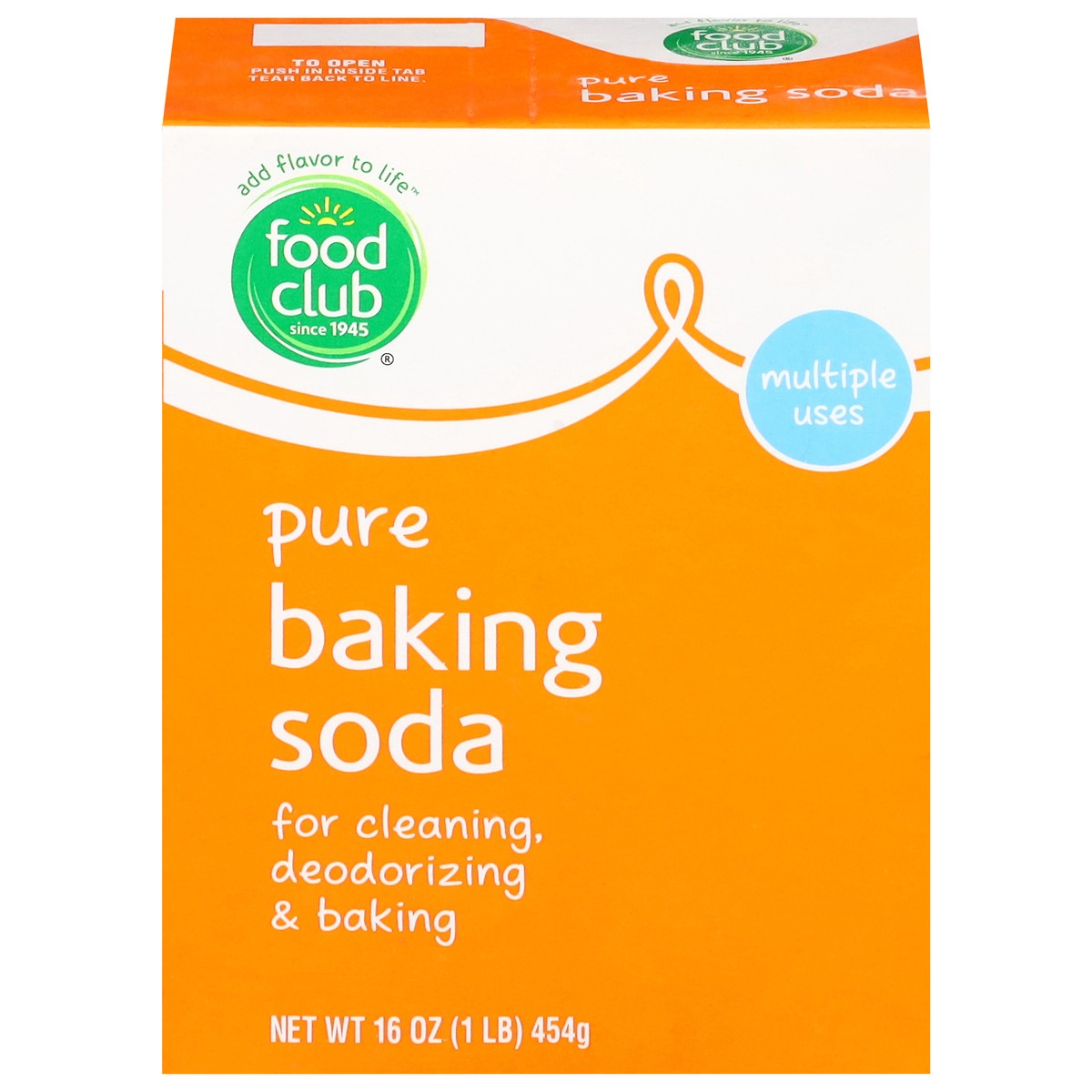 slide 1 of 9, Food Club Pure Baking Soda 16 oz, 16 oz