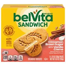 Belvita Breakfast Cinnamon Brown Sugar & Vanilla Creme Breakfast Biscuits