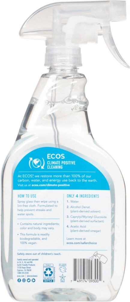 slide 2 of 3, ECOS Plant Powered Vinegar Window Cleaner 22 fl oz, 22 oz