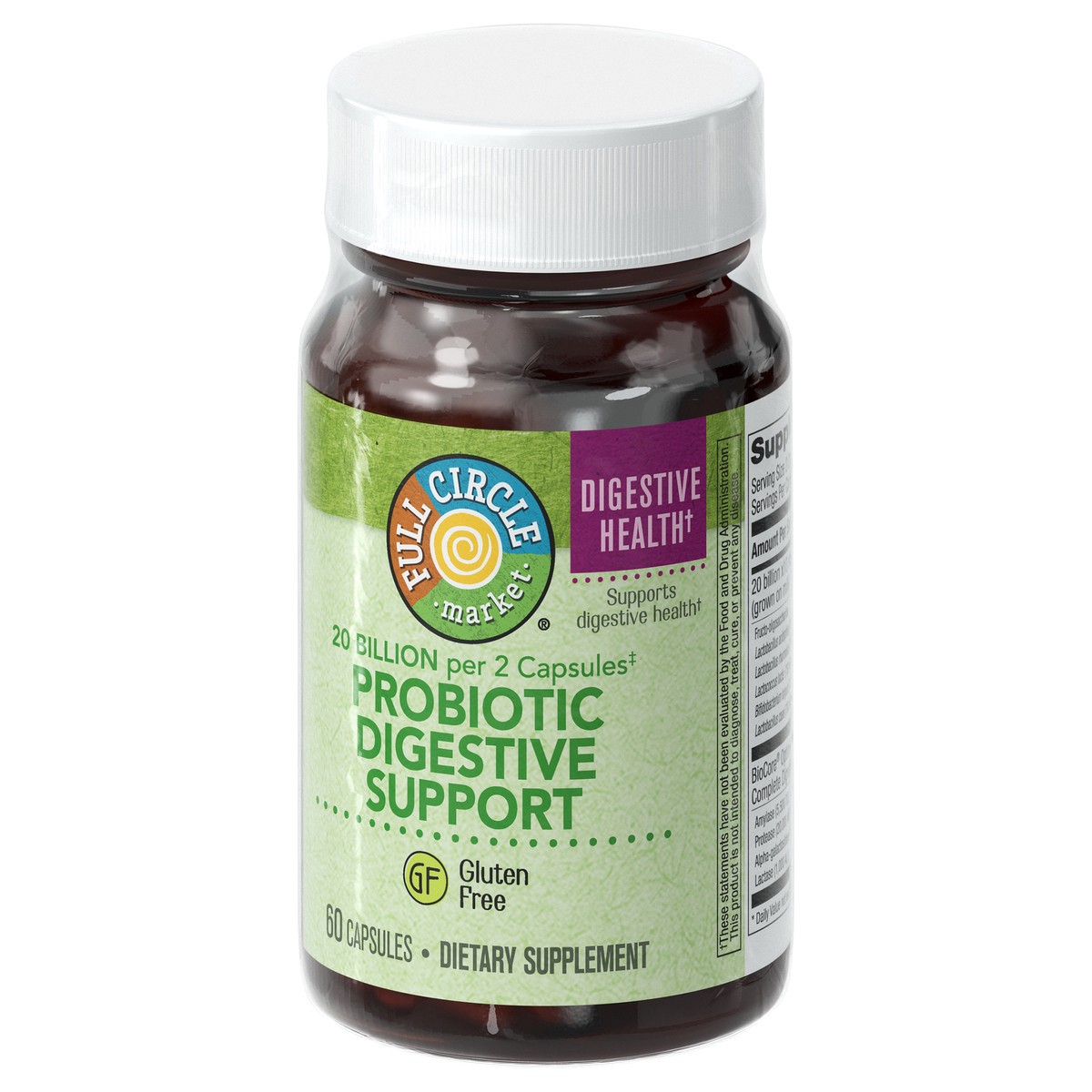 slide 3 of 4, Full Circle Probiotic W/Enzymes, Caplets-Full Circle, 60 ct