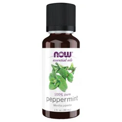 NOW Essential Oils, Peppermint Oil, Invigorating Aromatherapy Scent, Steam Distilled, 100% Pure, Vegan, Child Resistant Cap, 1-Ounce