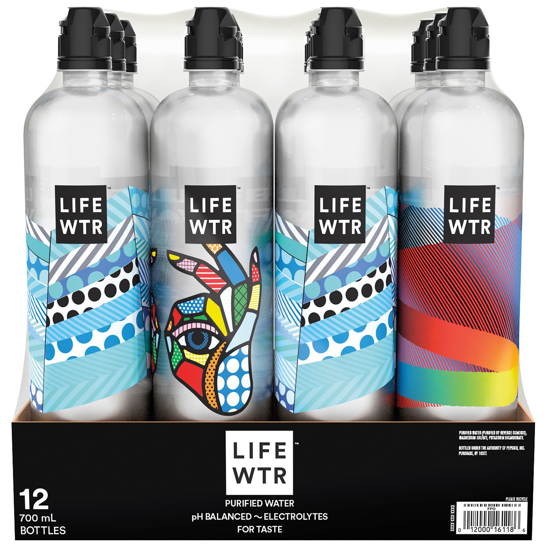 slide 1 of 7, LIFEWTR Purified Water, 12 ct; 23.7 oz