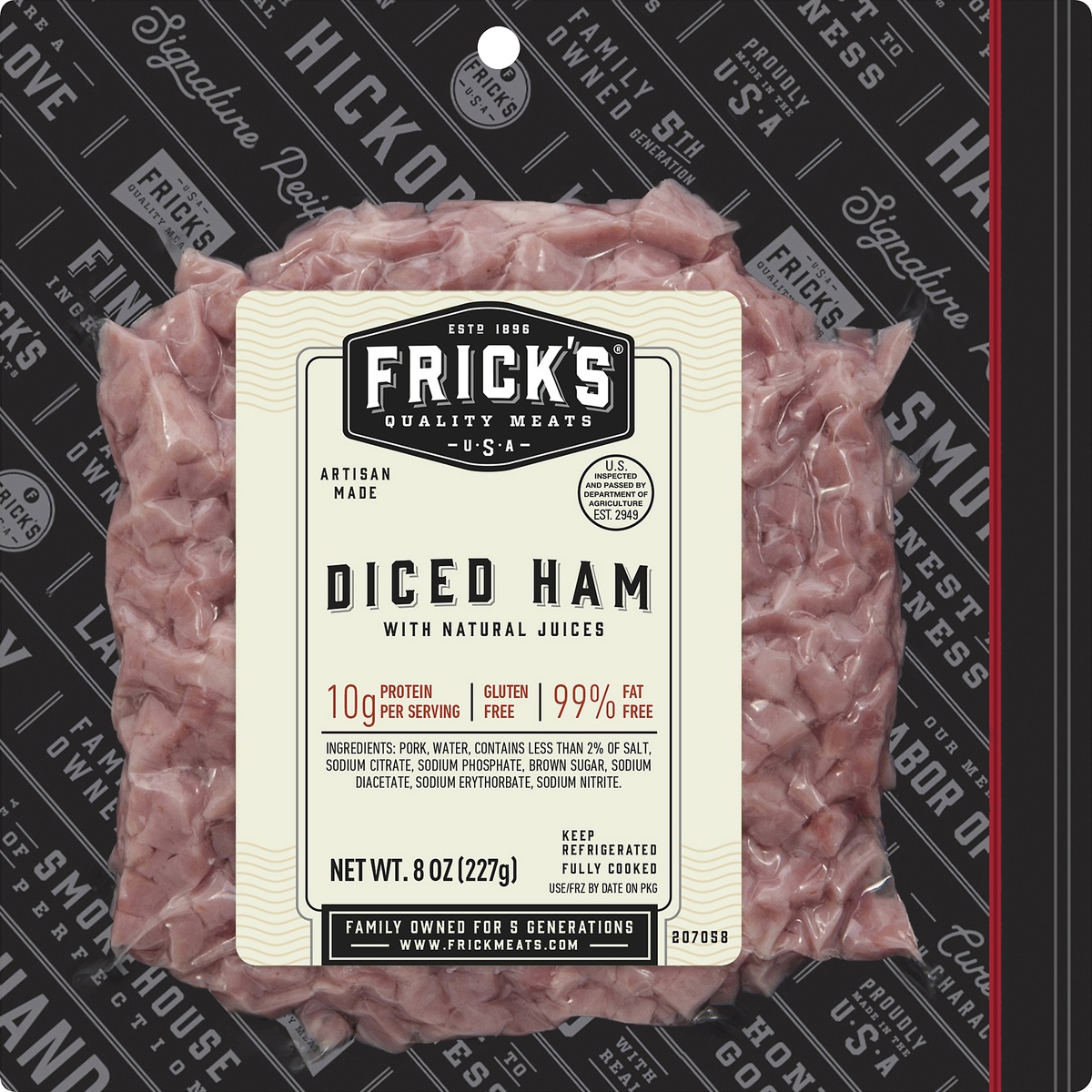 slide 5 of 6, Frick's Diced Ham, 1 ct
