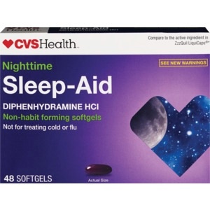 slide 1 of 1, CVS Health Nighttime Sleep Aid Softgels, 48 ct