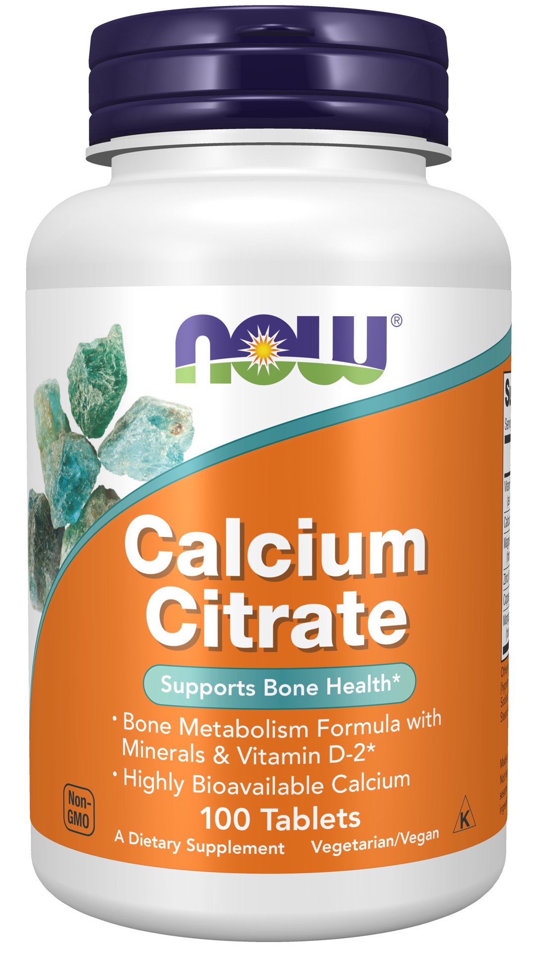 slide 1 of 4, NOW Supplements Calcium Citrate - 100 Tablets, 100 ct