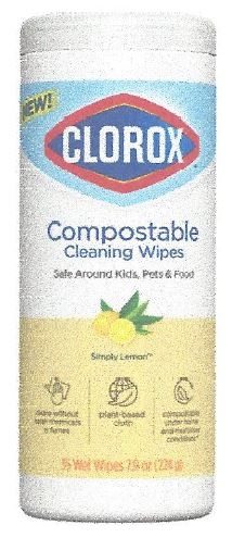 slide 1 of 1, Clorox Compostable Cleaning Wipes Le, 35 ct