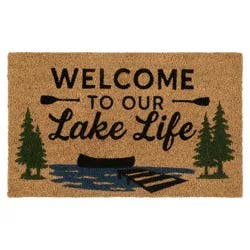 Welcome To Our Lake Life Coir Doormat